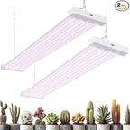 Barrina TX-L63 3FT LED Grow Light, 126W (2 x 63W), 4 Panels Wider Coverage, Full Spectrum, High PPFD, Super Bright, Linkable, Hanging Fixture, Plant Stand with Grow Light for Indoor Seeding, 2 Packs