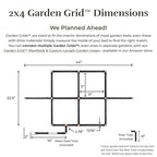 Garden Grid Watering System, 2x4 Cornerless | Drip Irrigation System for Garden Beds - But Better | Pre-Assembled, Waters Every Plant | Ideal for Beds w/Corner Posts or Curved Ends | 22.5"x44"