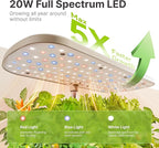 SUNCOZE Hydroponics Growing System Kit 12 Pods, Indoor herb Garden with 20W LED Grow Light, Visible Water Tank with Pump, 2.2"-12.4" Adjustable Height Indoor Gardening System, Gardening Gifts, Beige