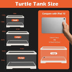 AZV Extra Large Turtle Tank Kit,Turtle Starter Habitat with Filter, Filter Plates,Basking Platform,Light,Stone,Plants,Durable PC Indoor Aquarium for Red Eared Sliders,Tortoises and Small Aquatic Pets