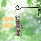 2 Pack Plant Hanger Wall Hook, Heavy Duty Metal Plant Hangers Outdoor Holds Up to 40 lb, Hooks for Hanging for Hanging Plants Indoor Outdoor Patio Garden （9.4IN Black）