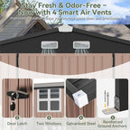 Aoxun 6x10 FT Outdoor Storage Shed Metal Lean to Sheds with Gazebo,Open Firewood Storage,Garden Shed with Lockable Doors,Sloped Roof,Windows, 2 in 1 Large Tool Shed for Patio, Backyard, Lawn