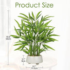 GnFlus Artificial Bamboo in White Ceramic Potted Fake Bamboo Plant-Faux Tree in Pot for Farmhouse Home Living Room Desk Indoor Outdoor Decor