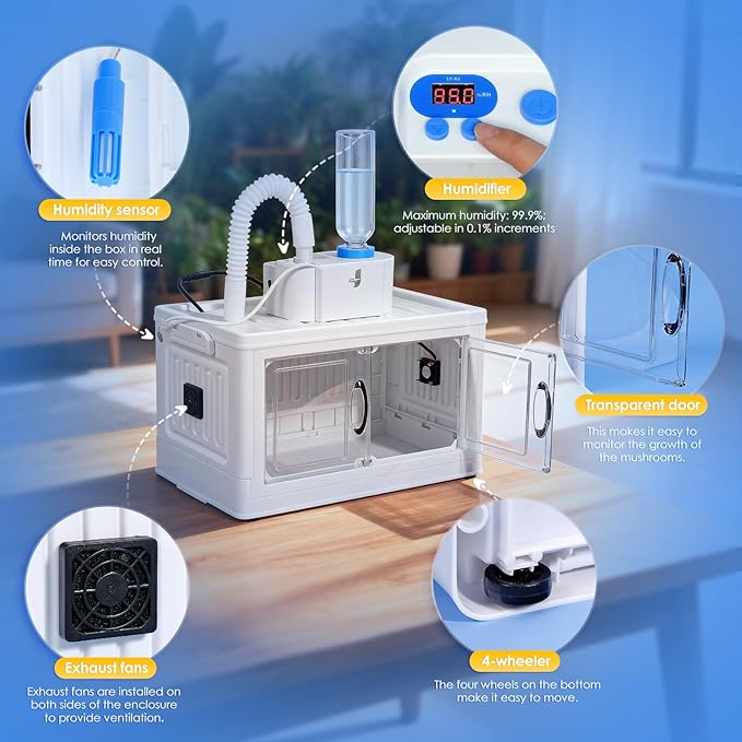 Mushroom Grow Tent with Humidifier, Smart Mushroom Growing Box, Mushroom Growing Kit for Mushroom Growers