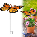 Novabright Metal Butterfly Pattern Plant Umbrellas 14 x 23.6 Inch Small Outdoor Plant Shade Butterfly Design Garden Umbrella for Flower Shade Cover Sunshade Disk Outdoor for Potted Decor