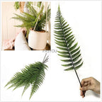 PASYOU Artificial Foliage Plants, Fake Plastic Grass Faux Shrubs Simulation Fern Leaf Real Decoration for Indoor Outdoor Home Decor Garden Party Balcony Patio Planter Filler DIY - Ferns Leaves 10 Pcs
