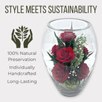 Fiora Flower | Long Lasting Real Roses in a Sealed Vase | Lasts up to 5 Years | Unique Present Gift