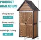 Sheds Outdoor Storage,Garden Shed with Metal Frame Structure and Adjustable Shelves,Large Capacity Storage Tool Cabinet Box for Backyard Garden Patio Lawn (Brown)