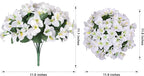 Ivydale Bougainvillea Artificial Flowers for Outdoors Spring Decor, 4 Bundles White Fake Outside Flowers Silk UV Resistant Realistic Faux Plants for Outdoor Planters Porch Patio Window Garden