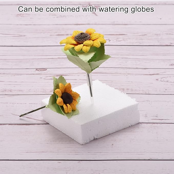 MECCANIXITY 100 Pcs Floral Water Tubes 2" Plastic Flower Picks Vials for Fresh Plants, Flower Arrangements, Milkweed Cutting (Clear)