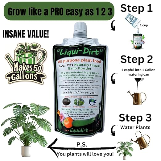 Natural Organic Fertilizer – Recreational Indoor Rare Gardens and Farms – Buds Blossoms and Leaves Superior Growth – 50 Gal Mix NPK Stabilized Growth
