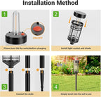 Amzarp 12 Pack Solar Garden Lights, Bright LED Solar Pathway Lights Outdoor IP65 Waterproof Rugged Shatterproof Auto On/Off for Landscape Garden Yard Walkway Driveway Lawn Lighting (3000K Warm White)