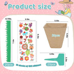 NNG 20 Set Garden Paper Pot Craft Kit,20Pcs Square Paper Mache Pots Peat Plant Pots with 200pcs Adhesive Foam Stickers & 20Pcs Pots Labels,Flower Plant Spring Craft for DIY Flower Planting