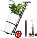 Garden Plant Dolly Cart with Wheels, Heavy Duty Plant Caddy with Adjustable Grabbing Arm, Potted Plant Mover with Suction Cups & Secure Strap, Indoor and Outdoor Gardening Cart Plant Pot Lifter
