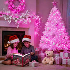 JMEXSUSS 66 Ft Connectable Pink Lights for Room Decor, 200 LED Pink String Fairy Christmas Lights Clear Wire Plug in for Bedroom Indoor Outdoor Girl's Room Home Anniversary Birthday