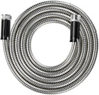 Beaulife Metal Short Garden Hose 15ft Connectors, Drainage Hose for Dehumidifier Small Water Hose Extension High Pressure Bib Reel Extender, Drinking Water Hose for RV Outdoor