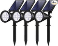 InnoGear Solar Lights Outdoor Lighting Waterproof Landscape Spotlights Uplighting for Outside Flag Garden Trees Yard Pathway Wall Auto On/Off, Pack of 4 (Cool White)