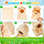 Liliful 8 Pack Birdhouse Crafts for Kids, Wooden Creative DIY Bird House Kits Arts and Crafts Set for Kids and Adults, Spring Birthday Gifts for Toddlers Ages (Seasonal Style)