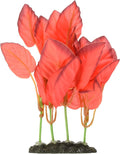 Marina Naturals Red Foreground Silk Plant – Fish Tank Decoration Mimics Live Aquarium Plants Red Small