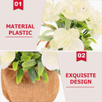 GARVALON Artificial Phalaenopsis Orchid Bonsai Fake Orchid Flowers in Pot Table Centerpiece Home Decor Indoor Realistic Faux Potted Phalaenopsis for Living Room Desk
