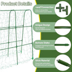 Compact U-Shaped Plant Trellis for Peas, Beans & Light Climbing Plants - Rust-Resistant, Foldable Design, Lightweight Steel, Ideal for Raised Beds & Patio Gardens(31" W x 47" H)