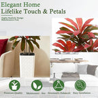 Artificial Dracaena Tree：7FT Faux Silk Tropical Yucca Floor Trees Realistic Fake Green Plant with Natural Wood Trunk & Lifelike Leaves for Home Office Decor Indoor & Outdoor (7FT,1-Pack,White)
