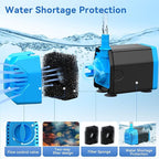 POPOSOAP Solar Water Pump, 12W Solar Fountain Pump 160GPH Flow Adjustable Solar Powered Pond Pump with Dry-Run Protection for Fish Pond, Wildlife Garden, Ponds, Waterfall, Hydroponics P112L