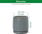 D'vine Dev 6 Inch Ceramic Beaded Stoneware Planter Pot - Flower Pot with Drainage Holes and Saucers for Indoor Succulent Plants or Flowers, Graphite Blue, 27-C-X-9