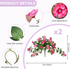 INXUGAO Artificial Fake Flowers for Outdoors Spring Decoration 2 Bundles Faux Flowers Plants for Outdoor Planters UV Resistant Silk Realistic Flowers for Outside Home Garden Front Porch Patio Décor