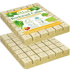 Halatool 2 Inch Rockwool Garden Rockwool Cubes for Hydroponics Rock Wool Planting Cubes for Soilless Cultivation Cuttings Clone Plants Germination Seedlings Start (2 Sheets, 96 Plugs in Total)