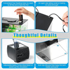 AQUANEAT Fish Tank, 1 Gallon Betta Fish Tank, Small Aquarium Kit with LED Light and Water Filter Pump