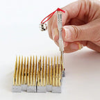 Wazakura Ikebana Kenzan Pin Cleaning and Straightener 2.6"(70mm) Made in Japan, 2-in-1 Repair Tool for Flower Holder Pin Frogs, Stainless Steel