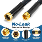 Garden Hose 50ft Lightweight, Non-Expanding, Leak-Proof Metal Connector, No-Knot No-Tangle, Easy to Store and Carry, Wear-Resistant, 3/4GHT Flexible Water Hose, Hose for Yard, Garden, Outdoor