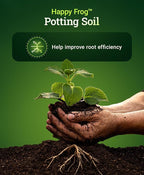 FoxFarm Happy Frog Potting Soil - Ready-to-Use Amended Container Blend with Soil Microbes, Earthworm Castings, Bat Guano, and Aged Forest Products for Indoor & Outdoor Plants - 12 Quart (Pack of 3)