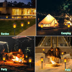 IkeeRuic Solar Flame Torch Lights for Outdoor Decoration, 12Pack Outdoor Lights Solar Powered Waterproof, LED Torches for Outside Decor, Luces Solares Outdoor Decorations for Yard Patio Garden Art