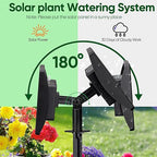 49FT Solar Drip Irrigation System Kit,Automatic Garden Watering System,Diy Plant Watering System,25 Timing Mode Supported 15 Pots with Anti-Siphon Set for Pots Plants,Balcony & Patio Irrigation System