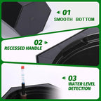 16in Flower Pot Set of 2, Self Watering Planters for Indoor Plants with Water Level Monitoring, Water Outlet for Garden Plant Pots, Patio, Balcony, Lounge, Front Porch Decor
