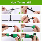 Drip Irrigation Kit 131FT 158PCS with 1/4" Black Distribution Tubing, Automatic Watering System for Garden, Greenhouse, Patio, Flower Bed, Lawn