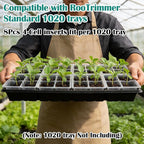 RooTrimmer 40 Pack Reusable 4-Cell Seed Starter Trays with Large Drainage Holes - Clear Transparent Trays for Root Growth Monitoring, Avoids Overwatering, Easy Transplant, Fits Standard 1020 Trays