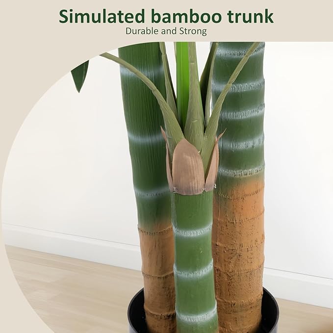 Artificial Palm Tree, Tall Tropical Palm Tree Faux Palm Plant for Indoor Outdoor Office House Living Room Home Decor