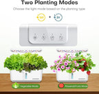 Ahopegarden Indoor Garden Hydroponics Growing System: 10 Pods Plant Germination Kit Herb Vegetable Growth Lamp Countertop with LED Grow Light - Hydrophonic Planter Grower Harvest Lettuce