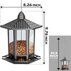 Birdream 2 Pack Bird Feeders for Outdoor Hanging, Retro Pagoda Design Fun Installation Bird Feeder, Attracting Wild Birds Chickadees Goldfinches Cardinals Finches and Sparrows