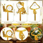 Novabright 6pcs Plant Trellis Indoor with Crystal Sun Catcher Potted Plants Decorations Sun Catcher Cute Mushroom Snail Frog Acrylic Stake for Indoor Home Garden Hanging Art Crafts Decoration