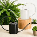 Plant Watering Can, 50 oz / 1500 ml Stainless Steel Metal - Modern Decorative with Long Spout for Indoor Potted Plants, Bonsai, Garden Flowers, Cream White