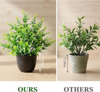 CEWOR Fake Plants 2 Pack Mini Potted Plants Bathroom Accessories Small Artificial Greenery Decorations for Bathroom Office Home Room Kitchen Table Indoor