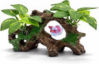 Aquarium Decorations Cave Silk Aquarium Plants Betta Fish Tank Decor Ornament, Soft & Safe Fish Tank Accessories, Goldfish Bowl Decor Artificial Driftwood