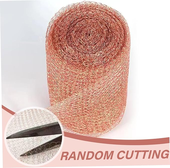 Copper Mesh 5 Inch x 29.5 Ft Copper Mesh for Slugs Rustproof Wire for Slugs Wire Repellent Roll Pet Friendly Plant Protector for Rodent, Bat & Snail..