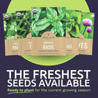 Organic Herb Seeds Variety Pack - 16 Individual Packs - 2026 Season - Basil, Cilantro, Dill, Thyme, Parsley and More! for Indoor & Outdoor Planting (Non-GMO, Certified Organic)