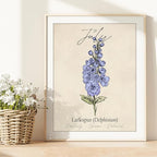 July Birth Flower Art Print - 8x10 (Unframed) | Capturing the Splendor of the July Birth Flower | Decor Accent for Birthdays and Special Occasions | Living Room Decor | Modern Home Decor