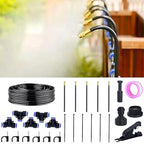 Thiswing 360° Adjustable Drip Irrigation System - 20 FT Garden Watering System with 5 Nozzles, Raised Bed Sprinkler System, Garden Mister for Yard, Lawn, Plants, 5/16" Tubing